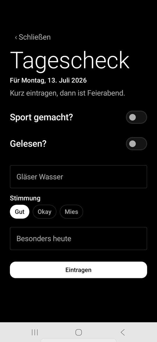 Tagescheck