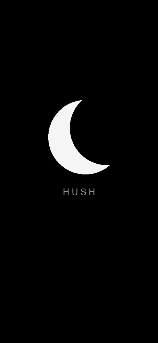 Hush Startbildschirm beim Laden